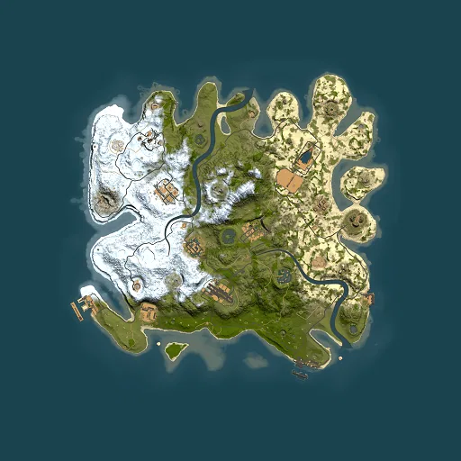Rust map seed 1961231657, 3500x3500m top-down preview