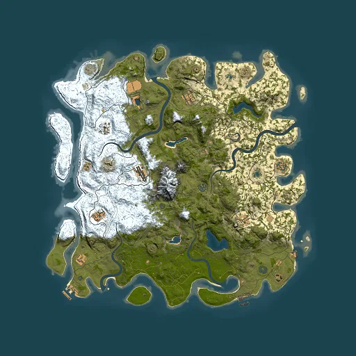 Rust map seed 1355476873, 5000x5000m top-down preview