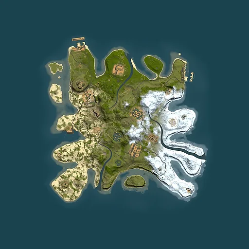 Rust map seed 1867947536, 3000x3000m top-down preview