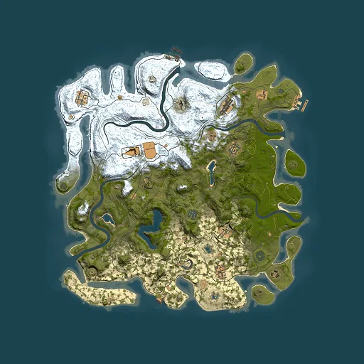 Rust map seed 225677335, 4500x4500m top-down preview