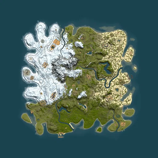 Rust map seed 229265172, 5000x5000m top-down preview