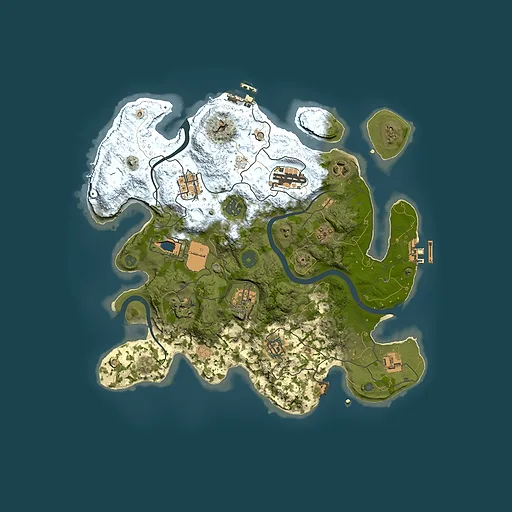 Rust map seed 854837787, 3500x3500m top-down preview