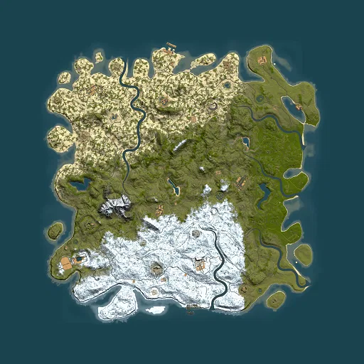 Rust map seed 1211796661, 6000x6000m top-down preview