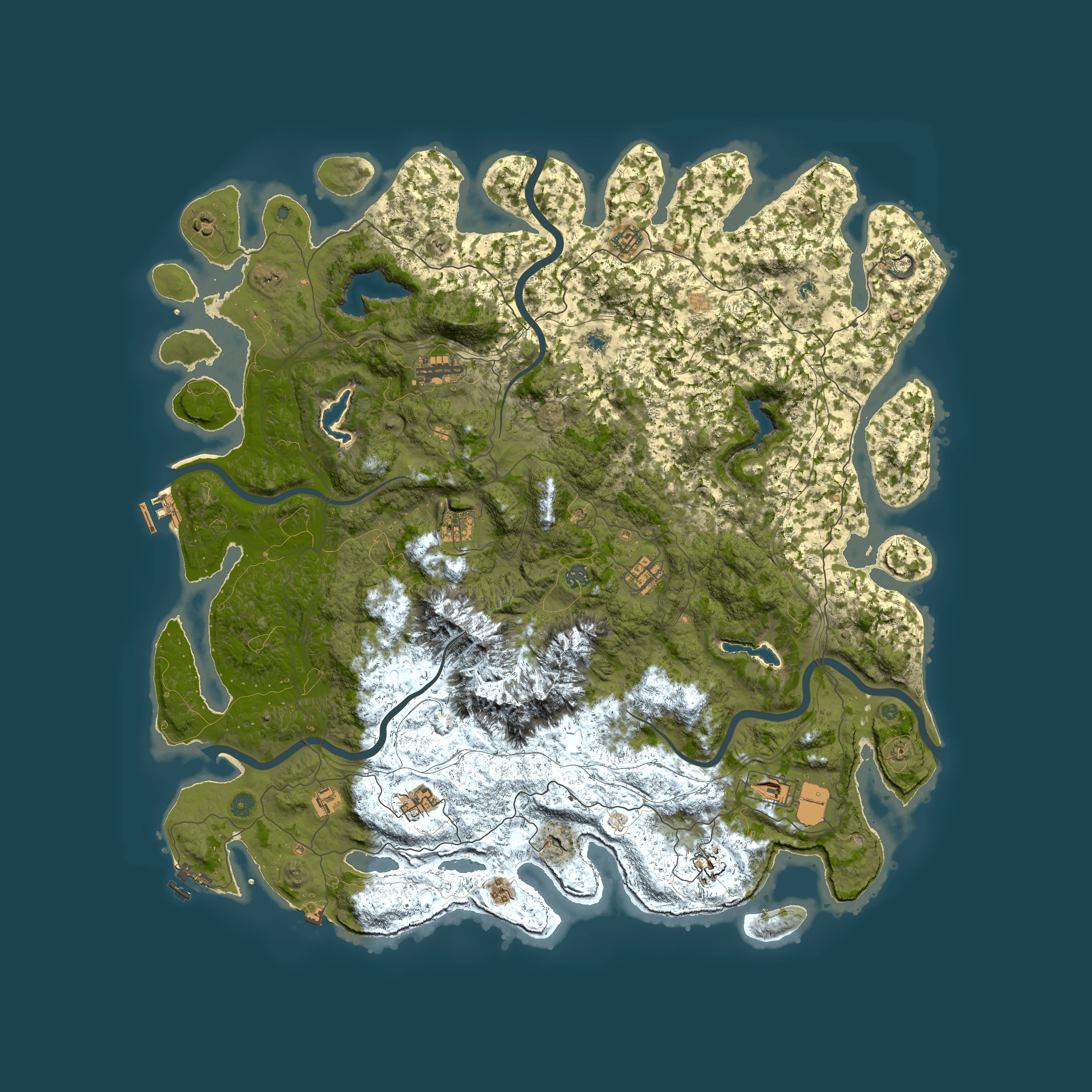Full top-down render of Rust map seed 711198000, 5500x5500m