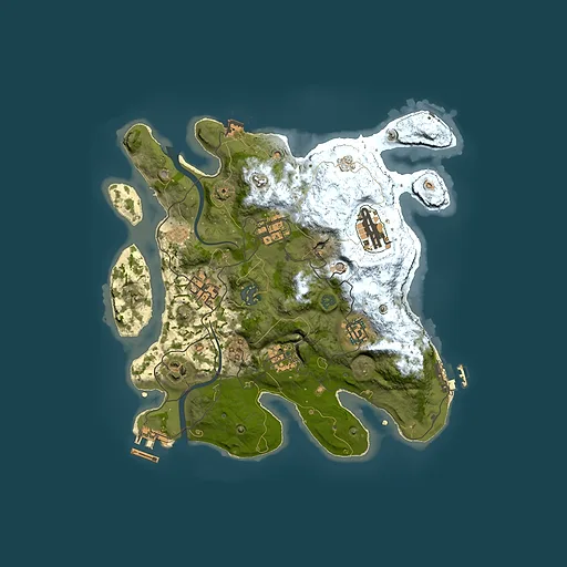 Rust map seed 26227618, 3000x3000m top-down preview