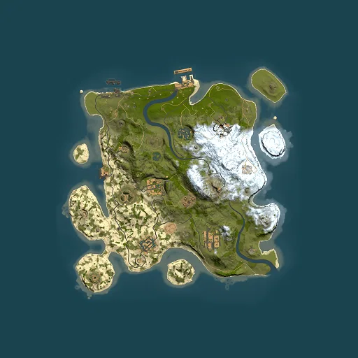 Rust map seed 1437407368, 3000x3000m top-down preview