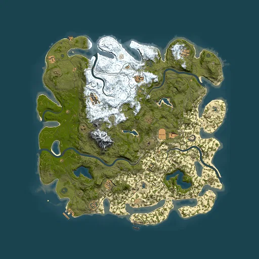 Rust map seed 616502589, 5000x5000m top-down preview