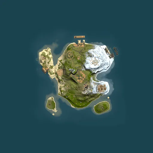 Rust map seed 443854820, 2000x2000m top-down preview