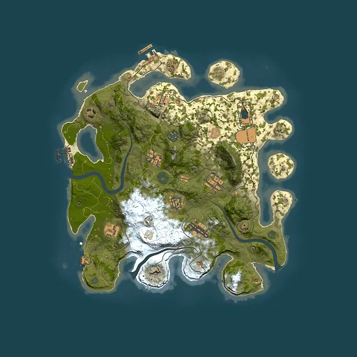 Rust map seed 1883754408, 3500x3500m top-down preview
