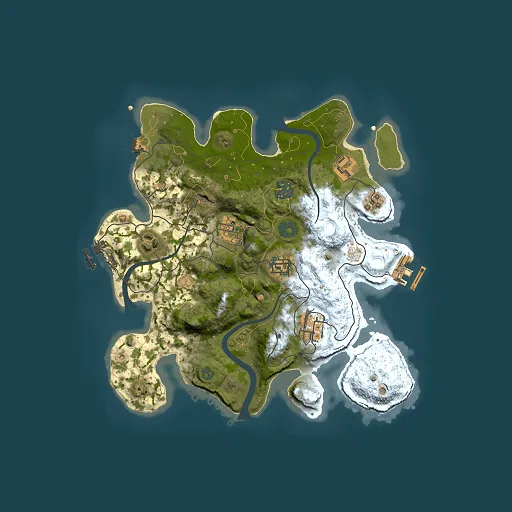 Rust map seed 564990647, 3000x3000m top-down preview