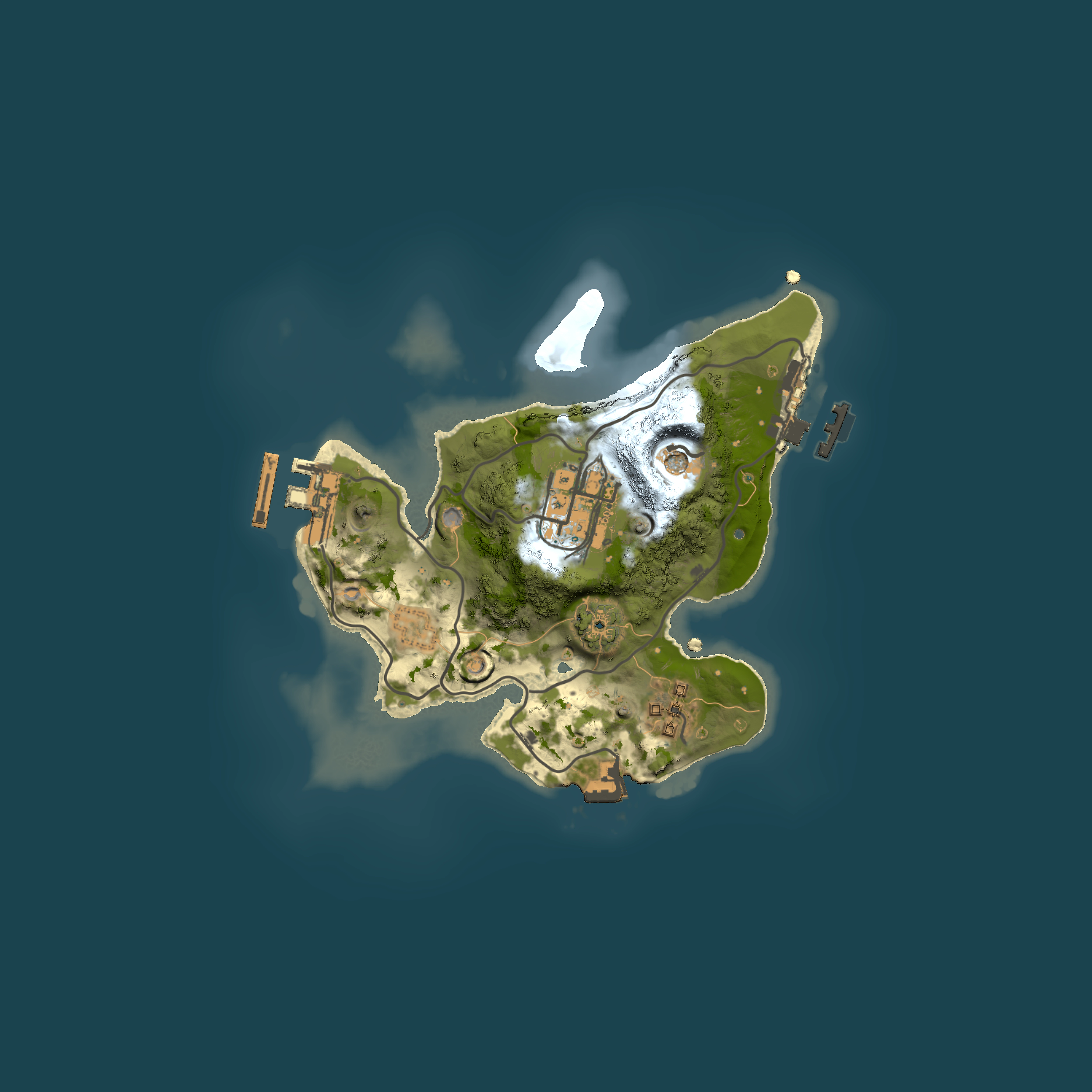 Full top-down render of Rust map seed 263658653, 2000x2000m