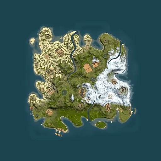 Rust map seed 2111266695, 3500x3500m top-down preview