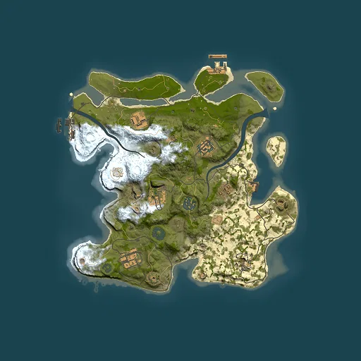 Rust map seed 1720520904, 3000x3000m top-down preview