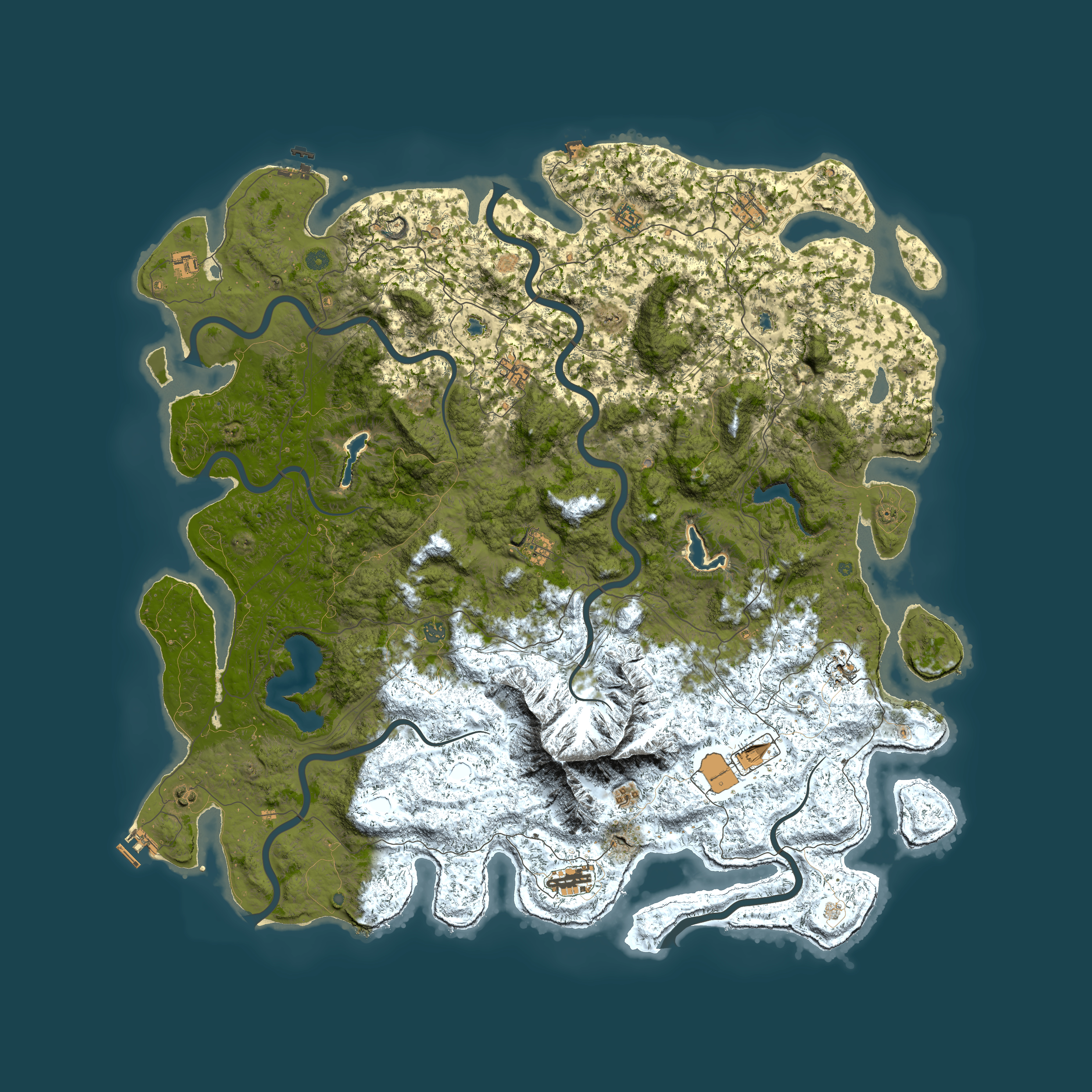 Full top-down render of Rust map seed 545055710, 6000x6000m