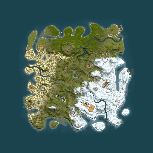 Rust map seed 1928124241, 4500x4500m top-down preview