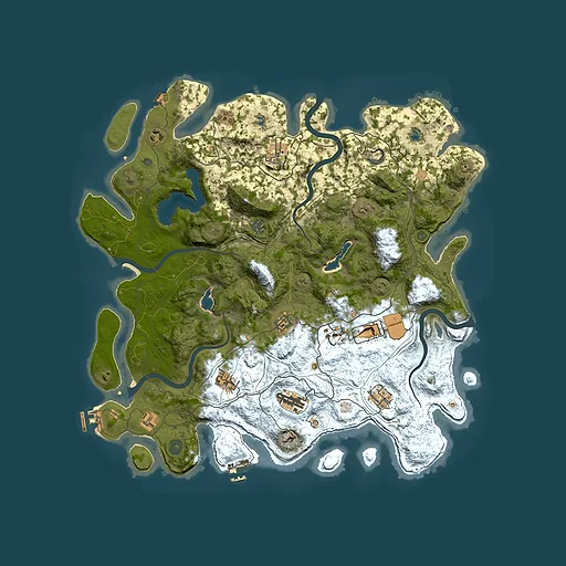 Rust map seed 989878273, 4500x4500m top-down preview