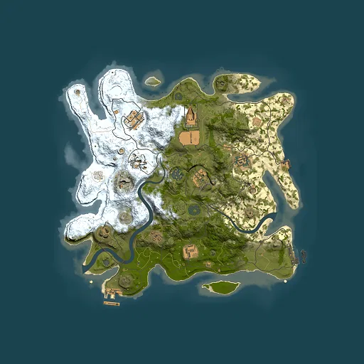 Rust map seed 731636139, 3500x3500m top-down preview