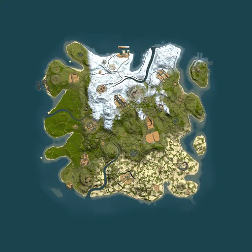 Rust map seed 989274165, 3500x3500m top-down preview