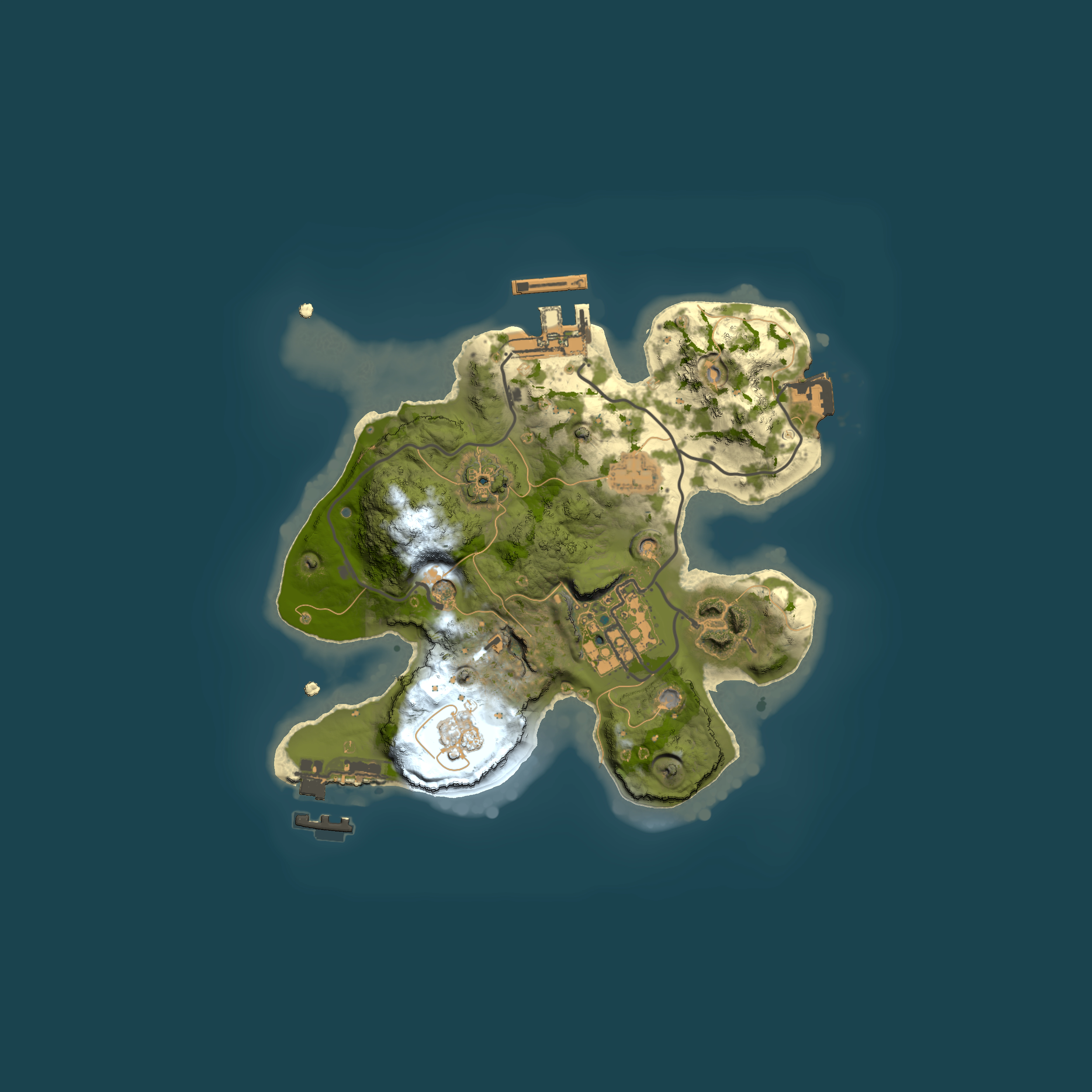 Full top-down render of Rust map seed 192427868, 2000x2000m