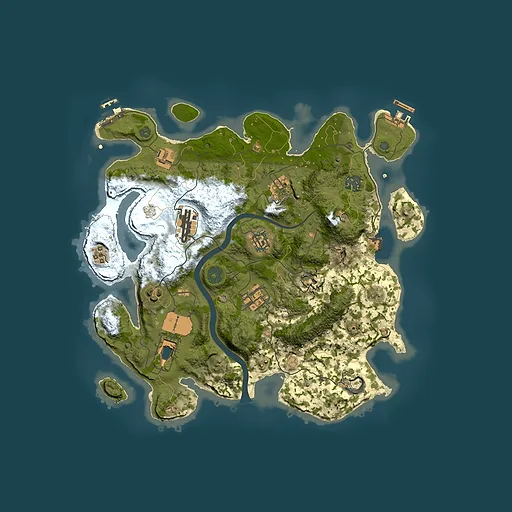 Rust map seed 2099241285, 3500x3500m top-down preview