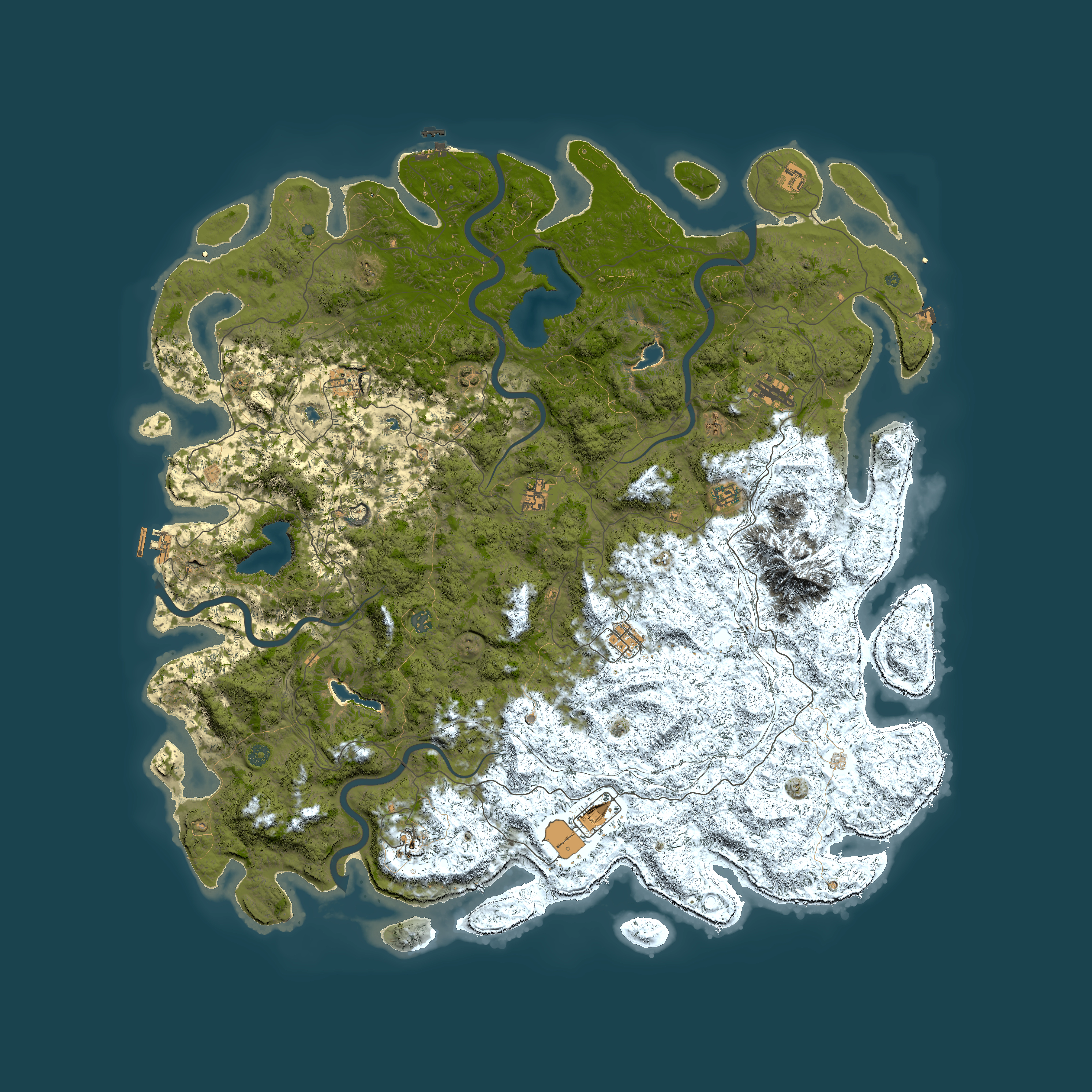 Full top-down render of Rust map seed 1918530266, 6000x6000m