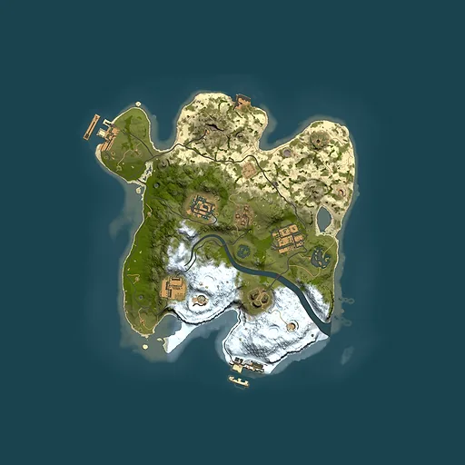 Rust map seed 749967667, 2500x2500m top-down preview