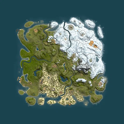 Rust map seed 481881967, 5000x5000m top-down preview