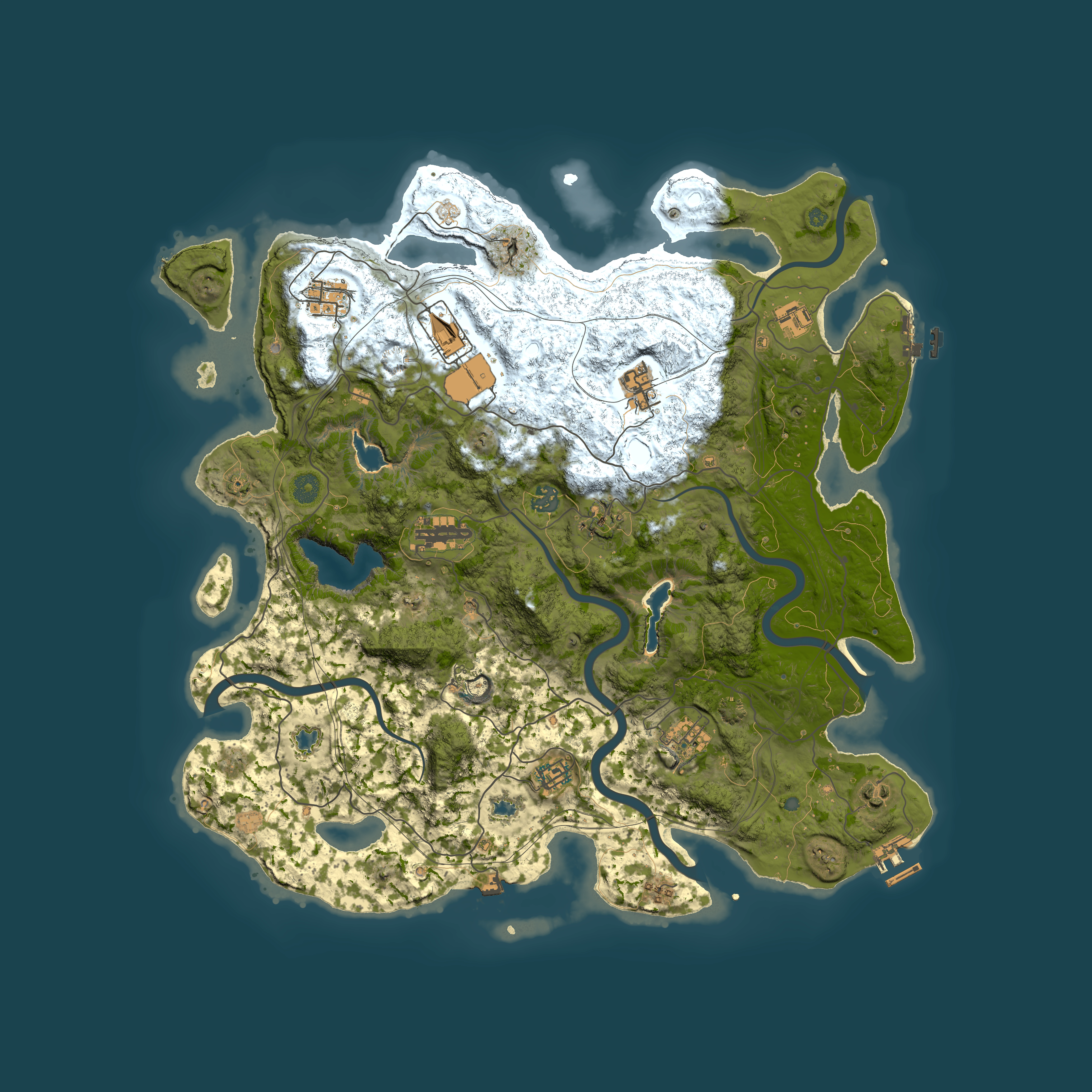 Full top-down render of Rust map seed 753540767, 4500x4500m