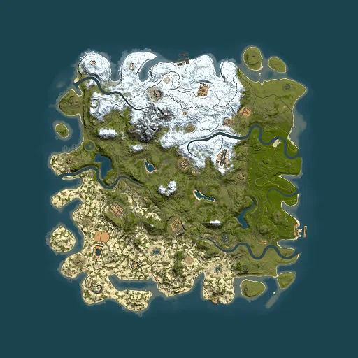 Rust map seed 1204931971, 5000x5000m top-down preview