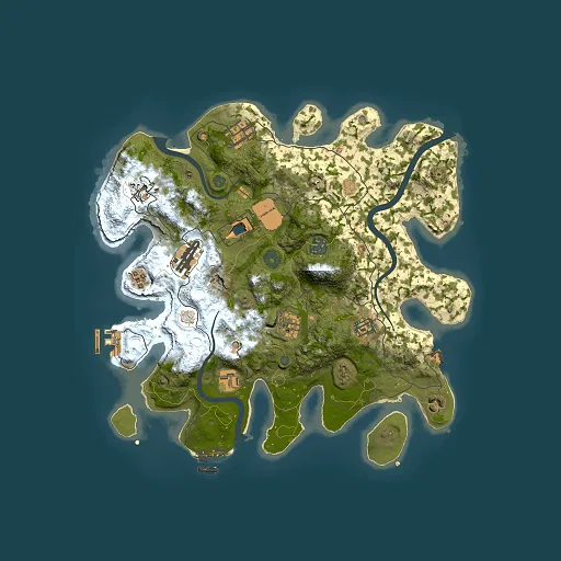 Rust map seed 409936440, 3500x3500m top-down preview