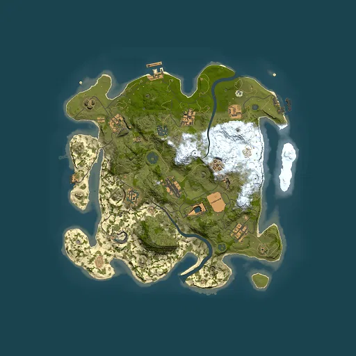 Rust map seed 1909198353, 3500x3500m top-down preview