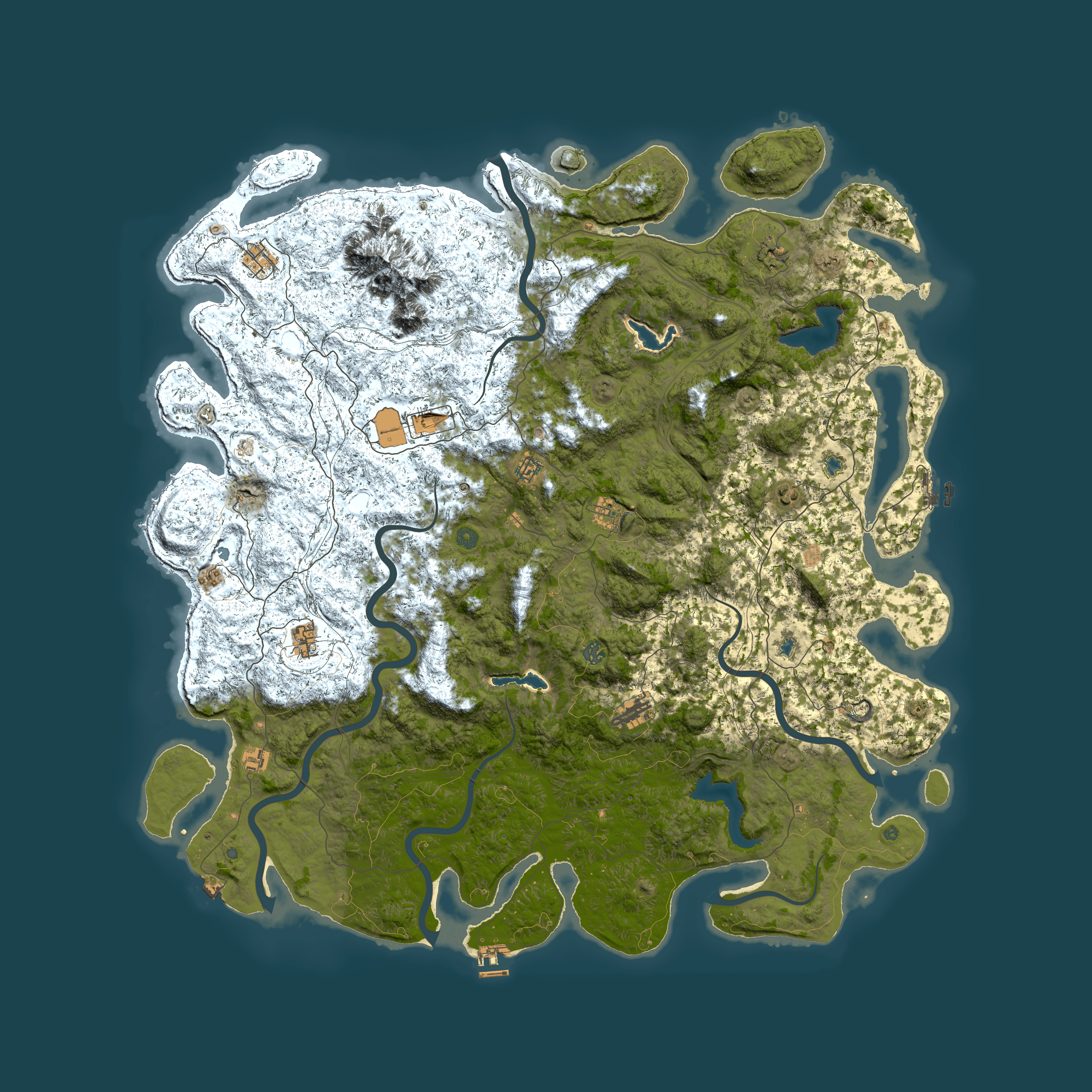 Full top-down render of Rust map seed 1807066694, 6000x6000m