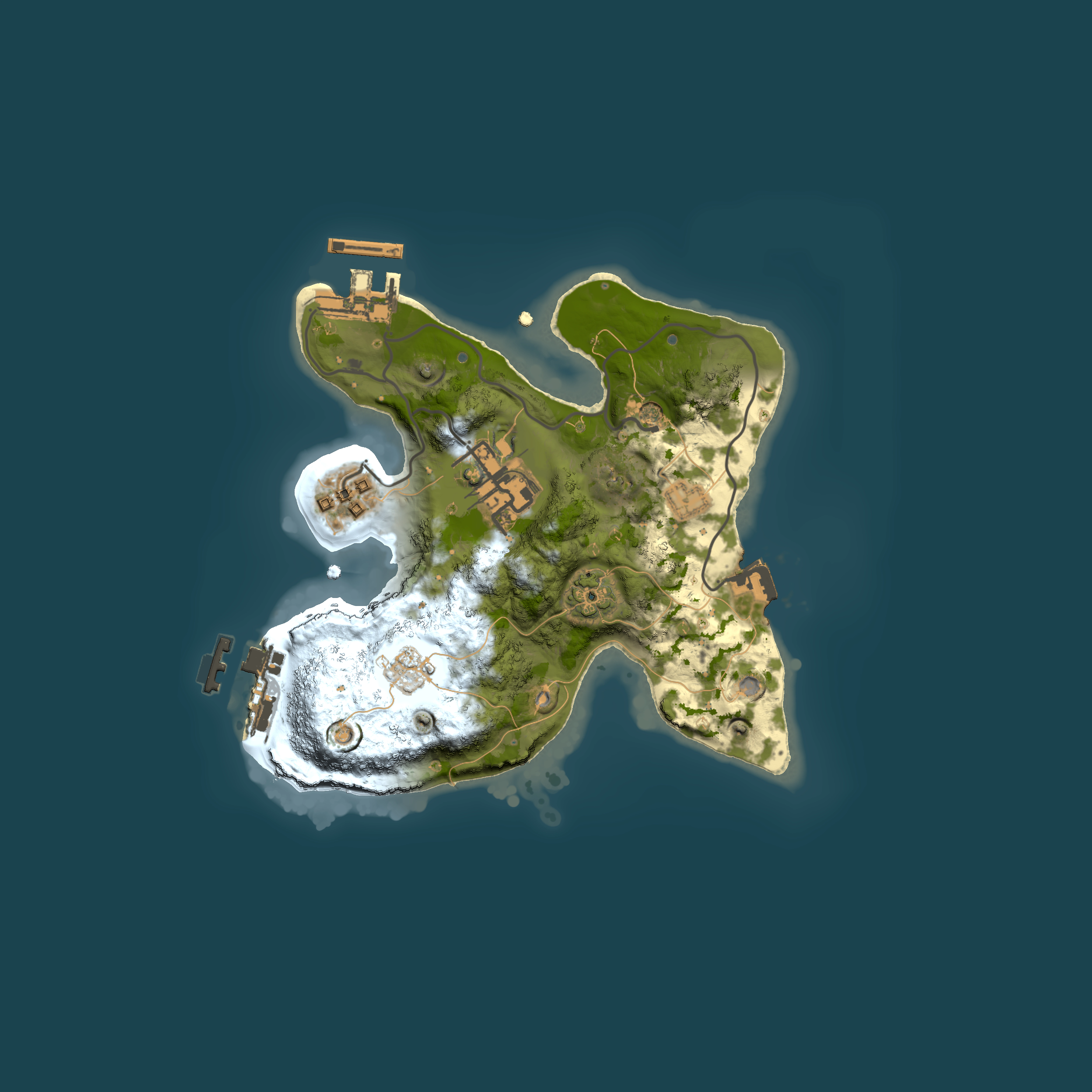 Full top-down render of Rust map seed 1576466584, 2000x2000m