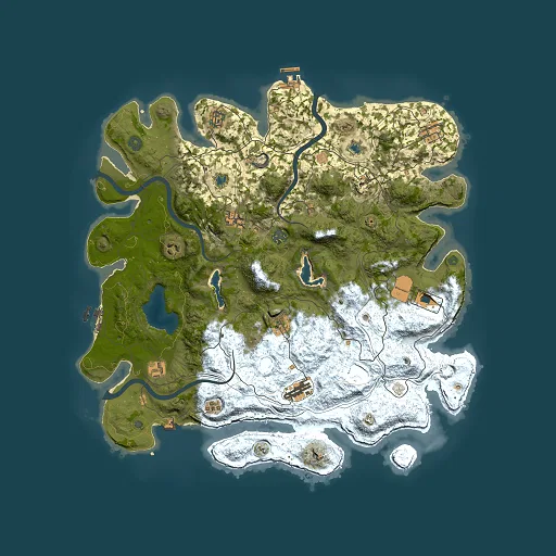 Rust map seed 132864533, 4500x4500m top-down preview