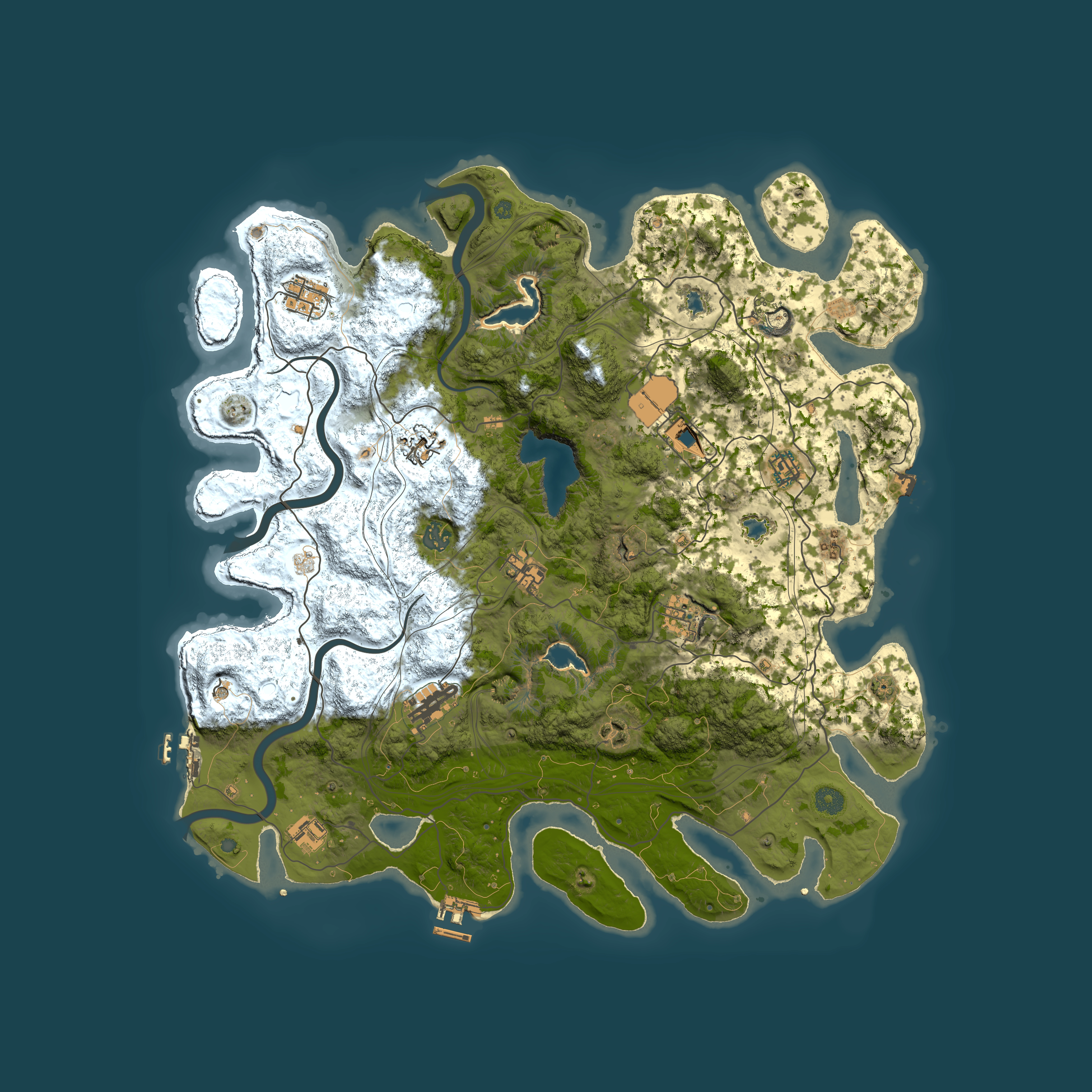 Full top-down render of Rust map seed 329833382, 4500x4500m