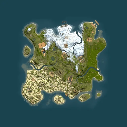 Rust map seed 1687033365, 3500x3500m top-down preview