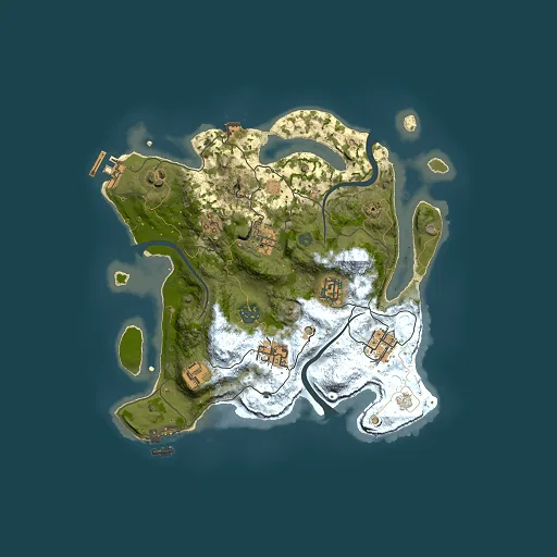 Rust map seed 1390103995, 3000x3000m top-down preview