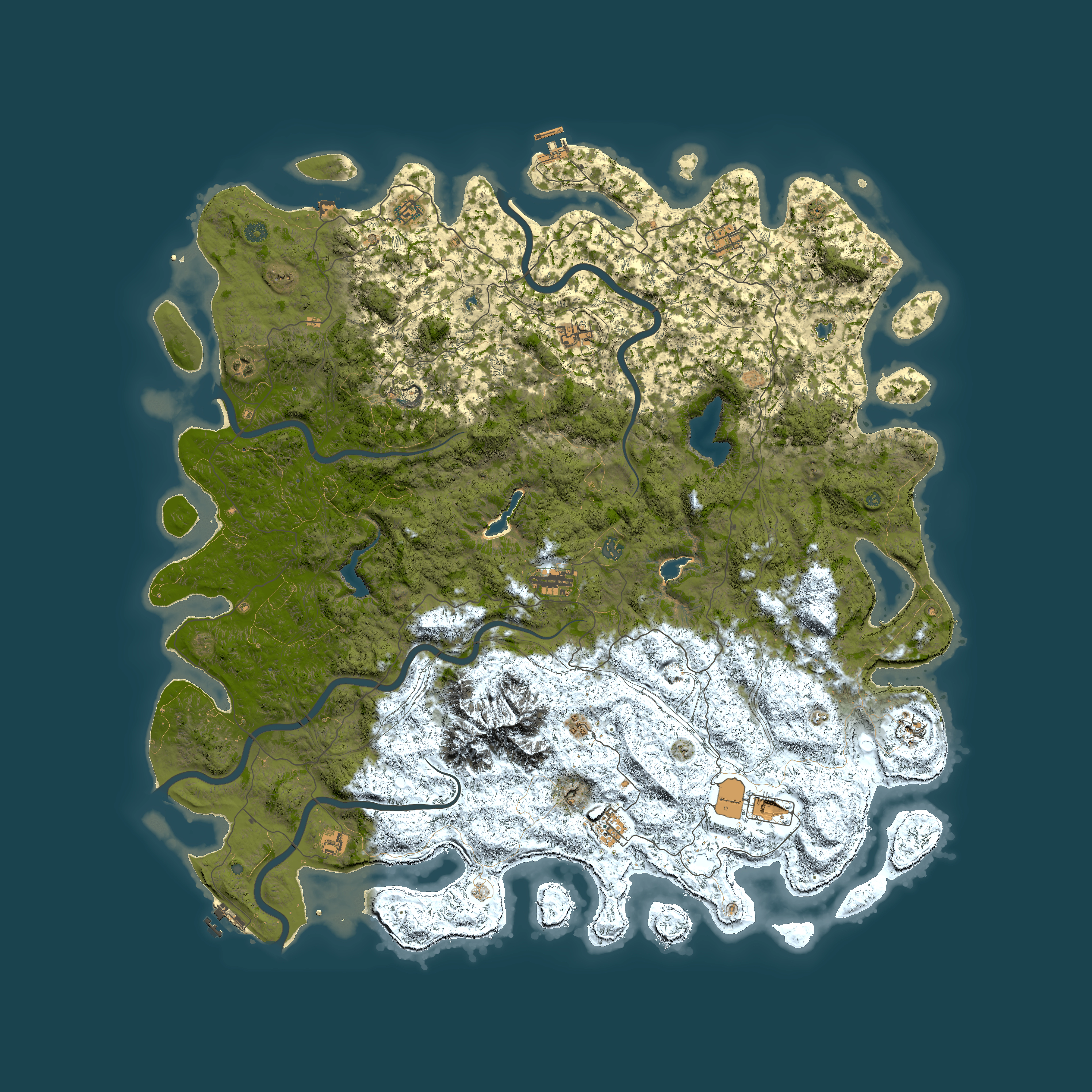Full top-down render of Rust map seed 1710326142, 6000x6000m