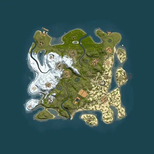 Rust map seed 1445047605, 3500x3500m top-down preview