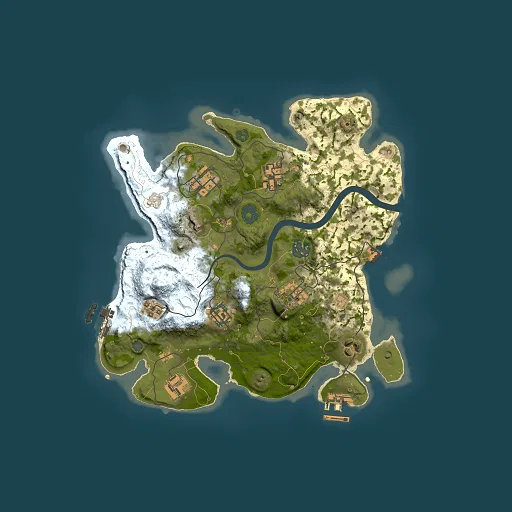 Rust map seed 554554370, 3000x3000m top-down preview