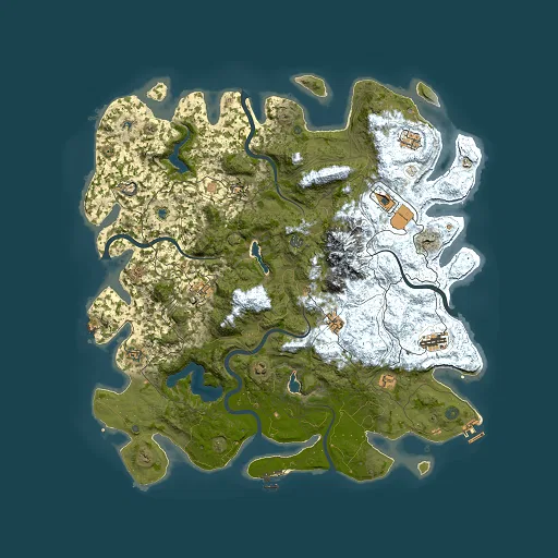 Rust map seed 951415793, 5000x5000m top-down preview