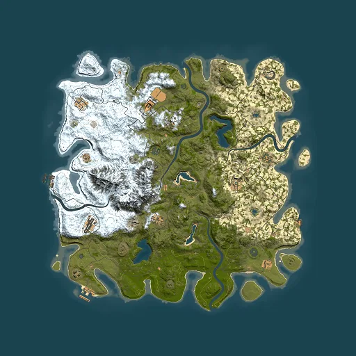 Rust map seed 1433085419, 5000x5000m top-down preview
