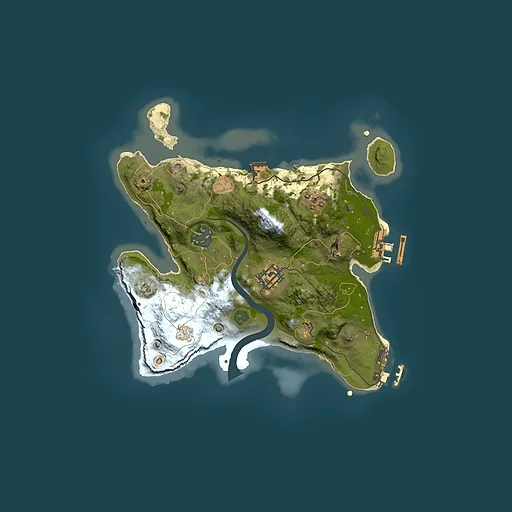 Rust map seed 419058519, 2500x2500m top-down preview
