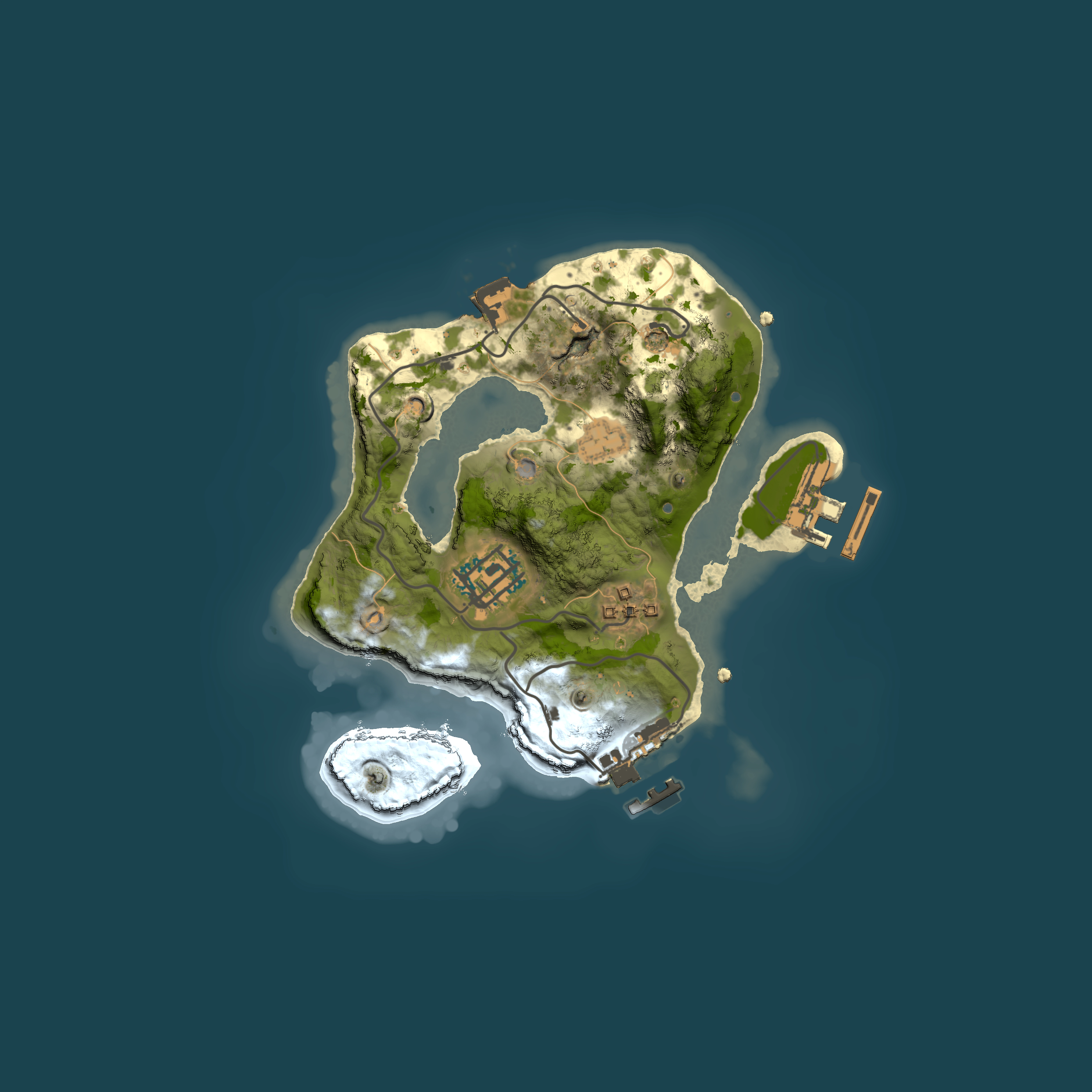 Full top-down render of Rust map seed 27255274, 2000x2000m