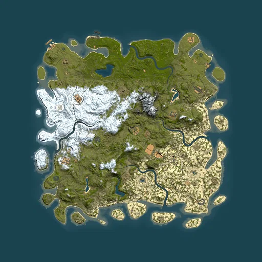 Rust map seed 160370497, 5500x5500m top-down preview
