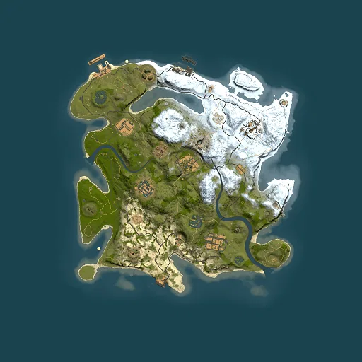 Rust map seed 2118699205, 3000x3000m top-down preview