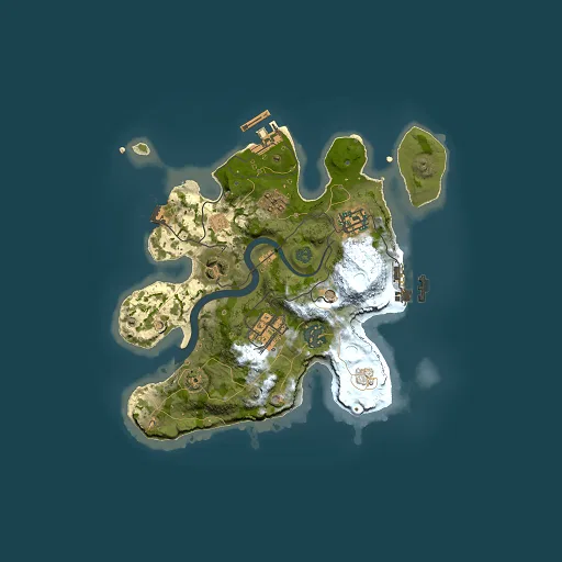 Rust map seed 1441343200, 2500x2500m top-down preview