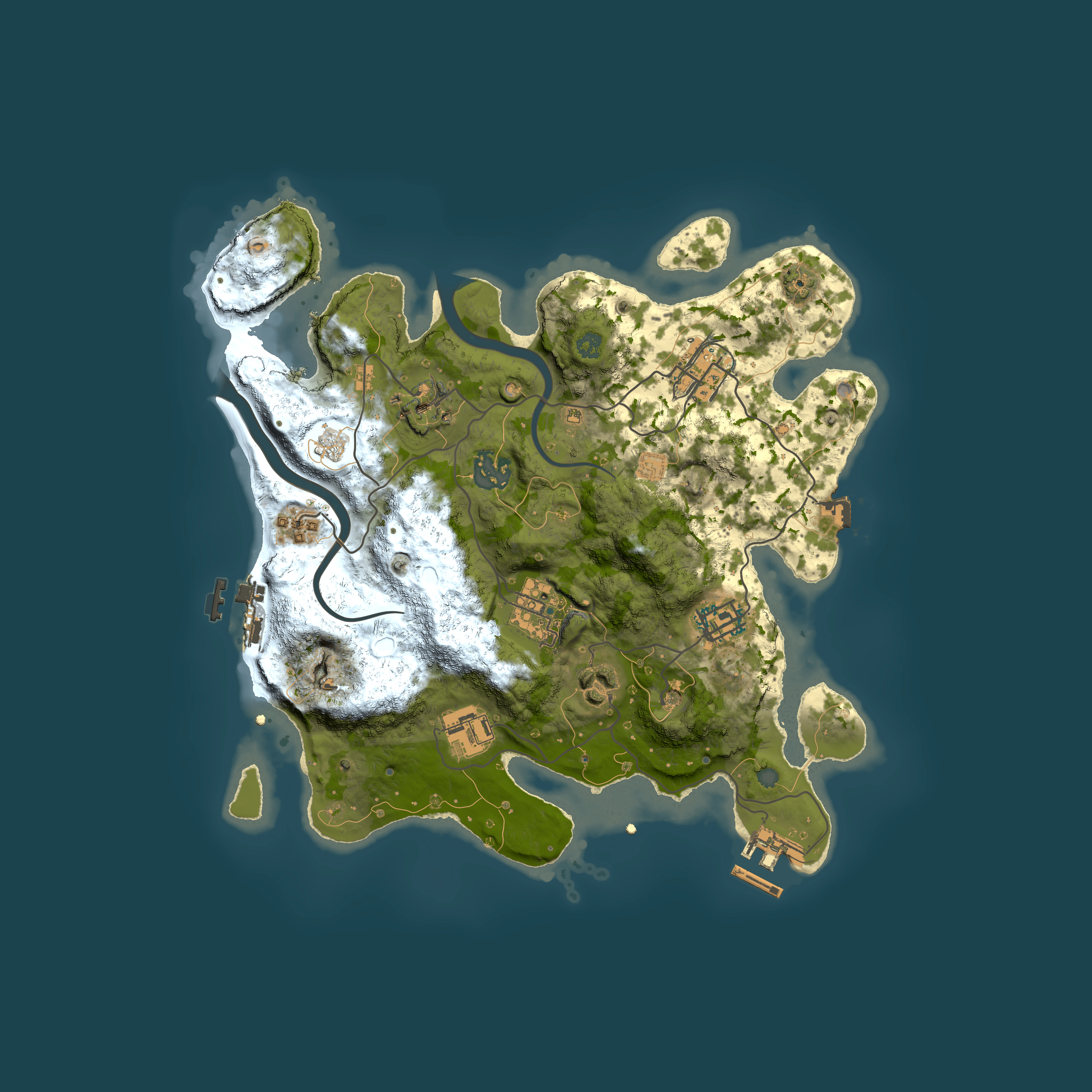 Full top-down render of Rust map seed 377331052, 3000x3000m