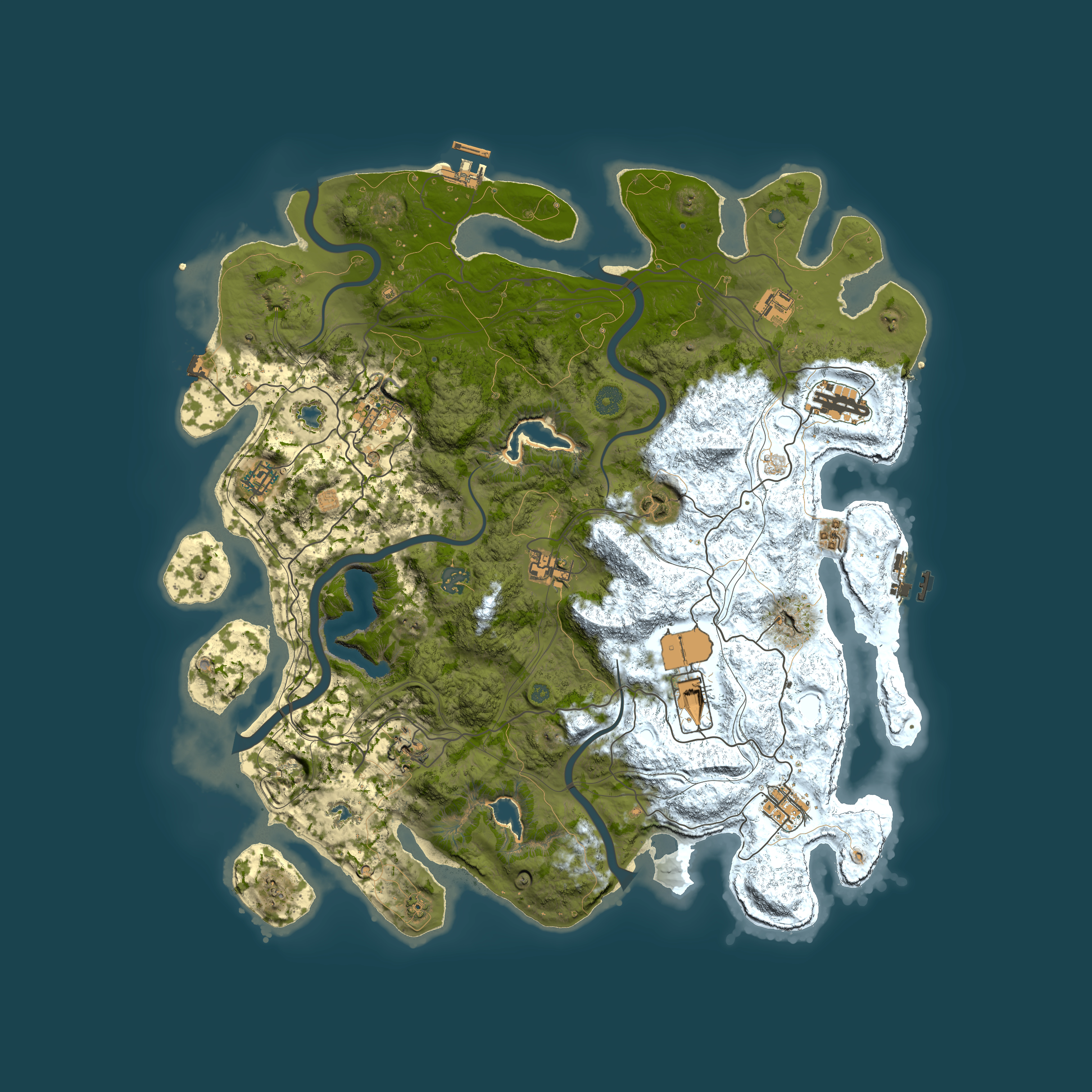 Full top-down render of Rust map seed 466113768, 4500x4500m