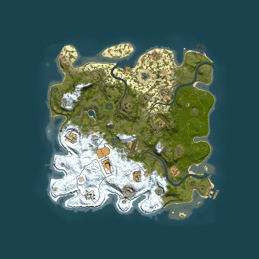 Rust map seed 1134083433, 4000x4000m top-down preview